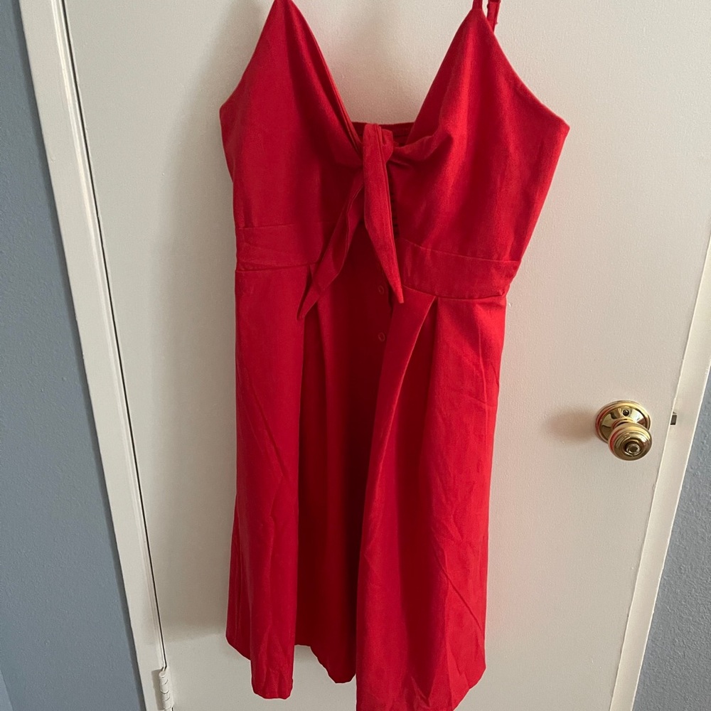 NWT Red dress with a peekaboo top